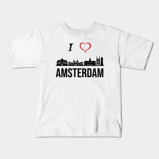 I love Amsterdam, Holland Kids T-Shirt